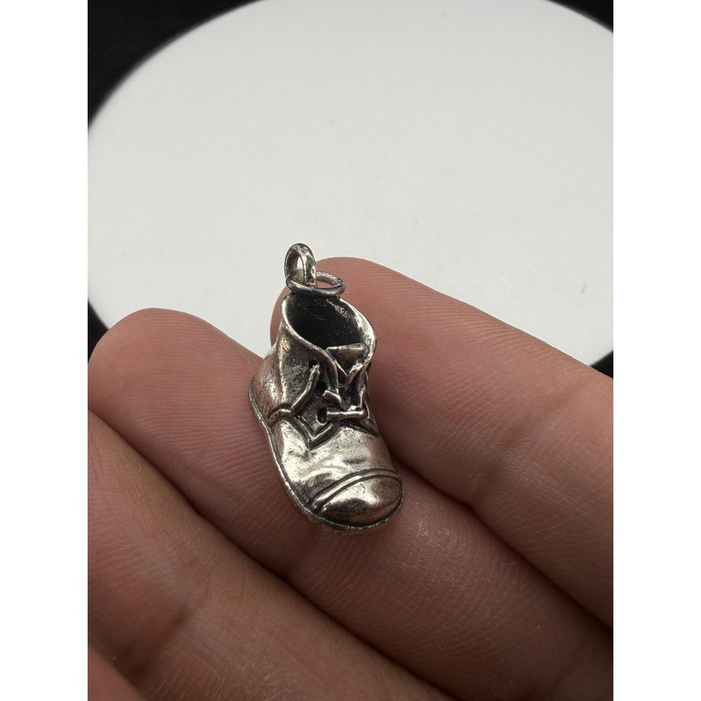 Vintage Danecraft Non Engraved Sterling Silver Shoe Dangle Charm